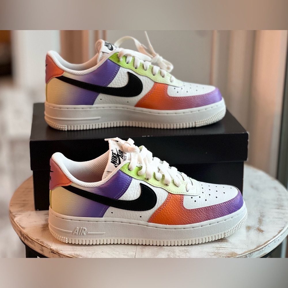 Nike Air Force 1 Multi-Color Gradient size 6.5w 5y Fashion Sneakers